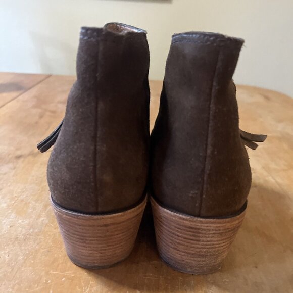 Madewell Janice Side Zip Booties Boots Size 10 Leather Brown F5076 2in Heel - Picture 6 of 14
